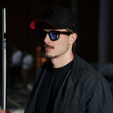 Boné Truker Preto e Vermelho