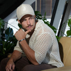 Boné Truker Branco e Roxo